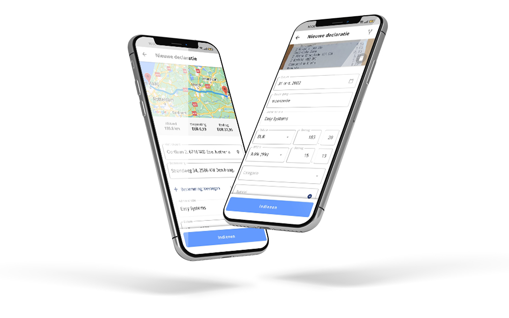 MKB declaratiesysteem en declaratie app geintegreerd met Google Maps